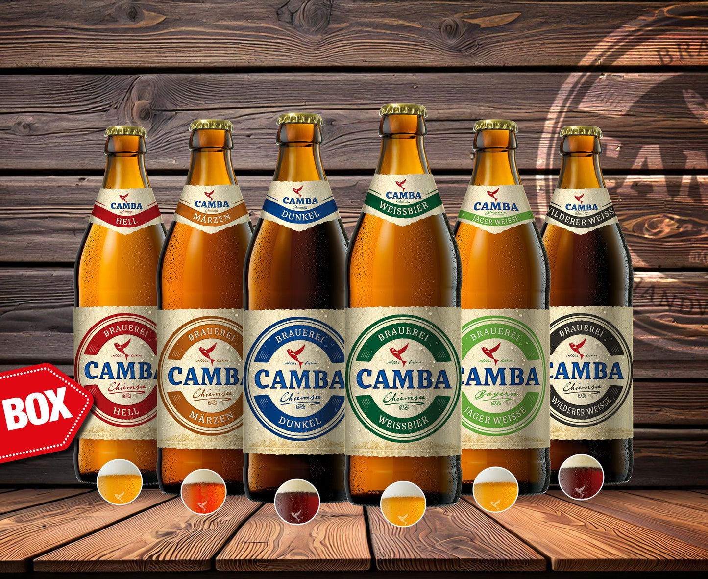 12 Flaschenbiere als Probierbox "Dahoam im Chiemgau"